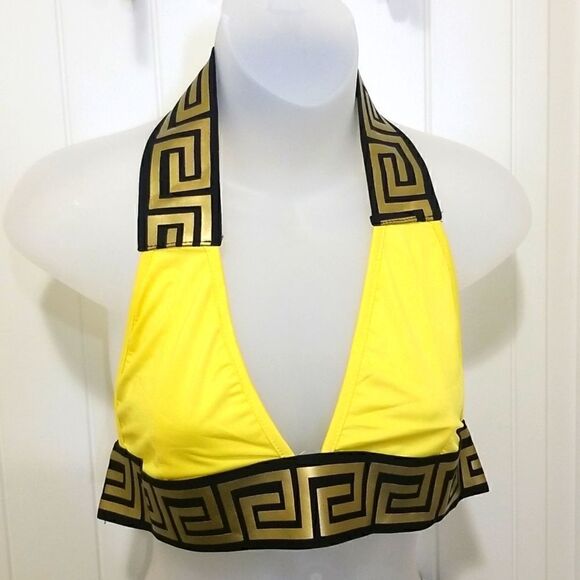 Sexy Yellow Printed  2pc Bikini size Large - Picture 3 of 10